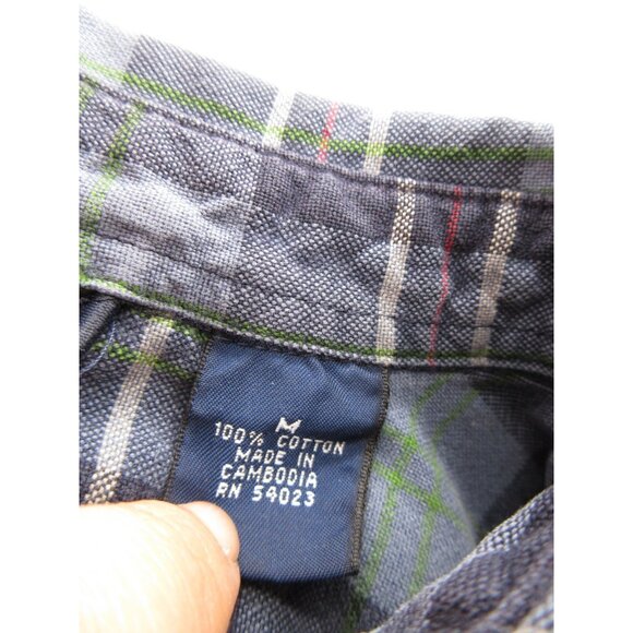 VINTAGE Gap Shirt Medium Button Down Plaid Pocket Classic Heritage * - Picture 10 of 11